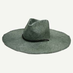 wyeth pia ultra wide brim western fedora straw summer festival hat indigo